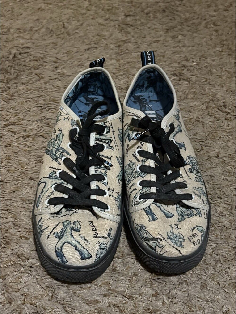 Toms X Star Wars Character Sketch Print Womens 9 Travel Lite Low Sneakers